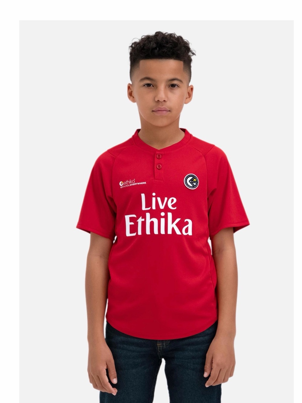 Ethika Kids' Live Ethika Red Short-Sleeve